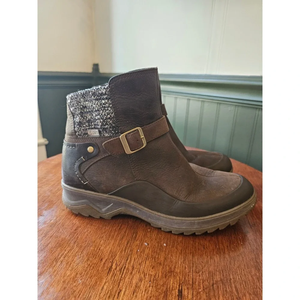 Merrell Eventyr Strap Waterproof Leather Ankle Boots Brown Womens 9 J01888‎